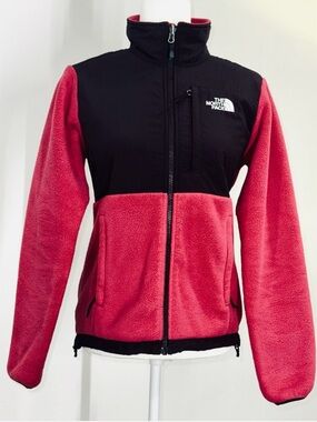 The North Face Pink and Black Denali Teddy Fleece Jacket XS Full Zip